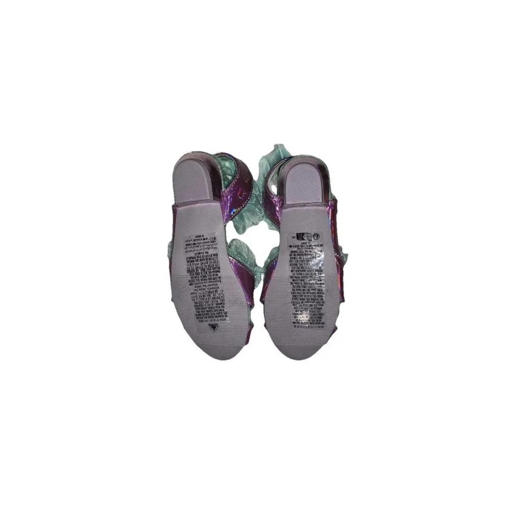 Disney Ariel Costume Shoes Princess Toddler Girls Little Mermaid‎ Slippers 11/12